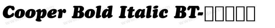 Cooper Bold Italic BT字体转换